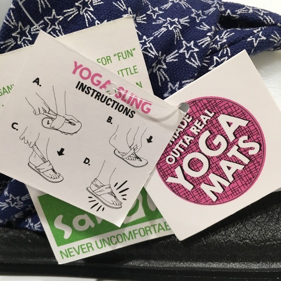 SANUK YOGA SLING PATRIOT SANDALS -BLUE STARS JERSEY -US 11 -NEW - Picture 10 of 10